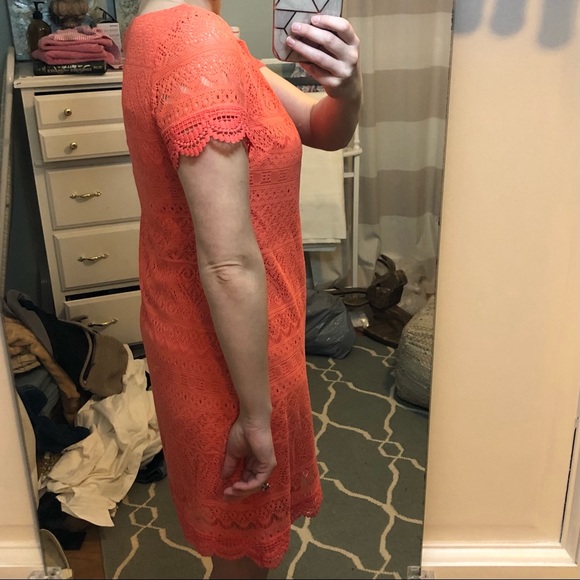 Coral Lace Dress - Picture 7 of 15